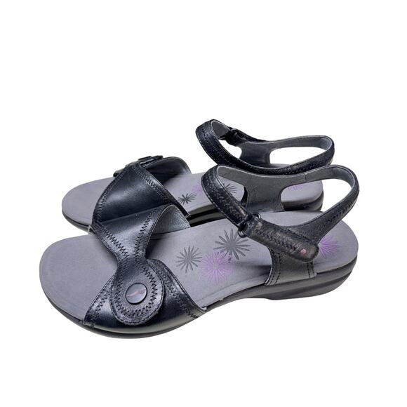 Dansko Women Iris Black Ankle Strap Comfort Sandal Size 7 / 37 - Picture 1 of 8